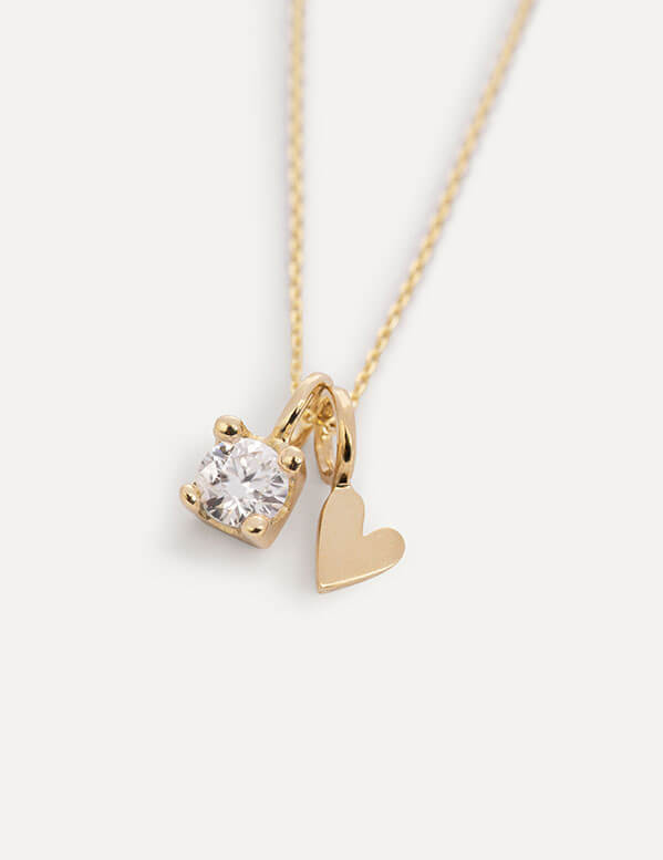 Gold Cassie Moissanite With Heart